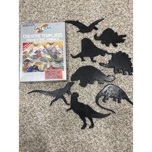 8 Vintage Galt Toys Prehistoric Animals Dinosaurs Creative Templates Stencil Art
